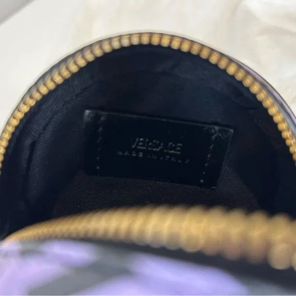 Versace La Greca Round Zip Pouch - Picture 8 of 11
